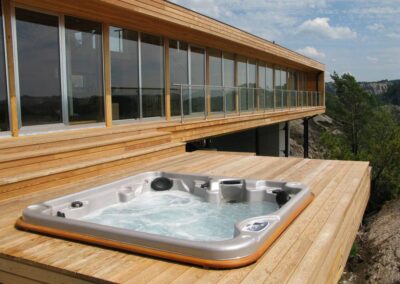 arctic spas hot tub build in external deck